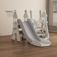 Ensemble de balançoire et toboggan en plastique d'intérieur de haute qualité, durable, en promotion, sûr et amusant pour les tout-petits et les jeunes enfants