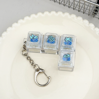 Custom Keycap Keychain Factory Wholesale Any UV Printing Keyboard Keychain Mechanical Keyboard Switch Fidget Promotional Gift