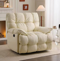 Canapé simple moderne polyvalent en tissu flanelle avec massage électrique, fauteuil inclinable chauffant de luxe, confort nuageux, télécommande modulaire