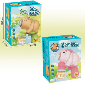 Productos de Venta caliente Capybara Apariencia Linda pistola de burbujas de dibujos animados Juguetes Niños Totalmente eléctrico automático de mano con música - Product Image 1