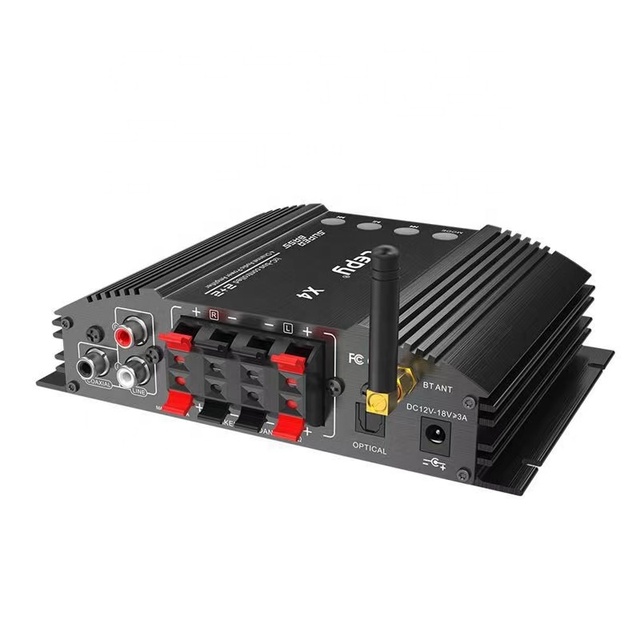 Lepy 5.0 HIFI BT Power Amplifier, Optical Fiber, Coaxial Input, 2.1 Audio Amplificador Dual Subwoofer Output, 4 Channels
