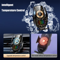 Chargeur intelligent intelligent 15W sans fil à induction pour voiture Support de téléphone à charge rapide pour bouche d'aération Puissance de sortie 10W