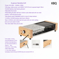 ROHS Reach Zertifizierter Rauchfreier Elektrischer Indoor BBQ Raclette Grill für Zuhause Koreanische Barbecue-Party
