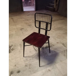 Chaise moderne de style industriel en bois et métal, durable, écologique, minimaliste, pour la maison, le bureau, l'hôtel, les banquets, l'appartement, le bar, la salle à manger - Product Image 1