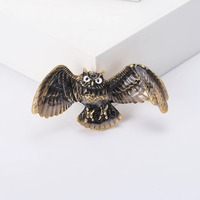 Broche de hibou en émail rétro personnalisé pour hommes et femmes Broches de corsage d'animaux en alliage