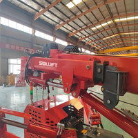 Mini-grue araignée de 16 tonnes à grande capacité avec flèche hexagonale renforcée et système de télécommande sans fil