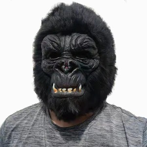 All'ingrosso <span class=keywords><strong>Gorilla</strong></span> <span class=keywords><strong>maschera</strong></span> realistica animale scimmia Cosplay scimpanzé Costume divertente per festa <span class=keywords><strong>maschera</strong></span> per il carnevale di Halloween - Product Image 5