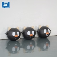 Figurine gonflable personnalisée en PVC de cochon noir de dessin animé pour promotion commerciale et décoration