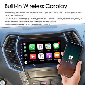 เครื่องเล่นวิทยุในรถยนต์ระบบแอนดรอยด์15จอเครื่องเล่นมัลติมีเดียสำหรับ Hyundai Santa Fe IX45 2014 2015สเตอริโอระบบนำทาง GPS DSP 2DIN - Product Image 2