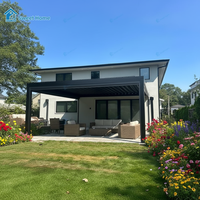 Sweet Home Moderne Bioklimatische Motorisierte Hochbelastbare Aluminium-Pergola mit Verstellbarem Lamellendach, Wasserdicht für Außenbereich, Balkon und Terrasse