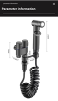 Ensemble de pulvérisateur de bidet OEM à double commande, pistolet de toilette haute pression portable, robinet d'angle pour salle de bain, machine à laver, nettoyage des animaux