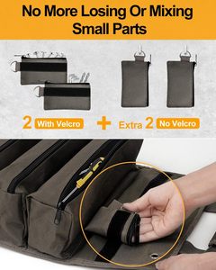 Échantillon gratuit de trousse à outils en gros sac d'outils personnalisés robustes sac fourre-tout sac de transport portable en toile sac à roulettes pour quincaillerie - Product Image 4