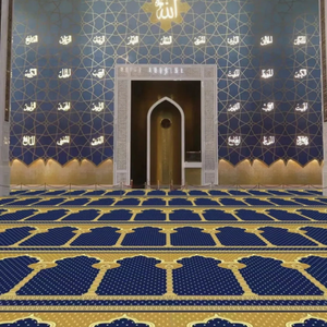 Tappeto da Preghiera Moderno Minimalista per Moschea, da Parete a Parete, a Strisce Verticali, Antiscivolo e Ignifugo, per Nuove Moschee dallo Stile Semplice - Product Image 4