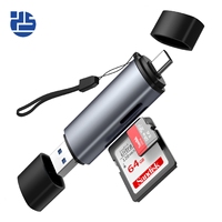 OEM portátil Mini TF lector de tarjetas SD USB 2,0 memoria OTG lector de tarjetas con lector de tarjetas tipo C para PC Mac iphone android