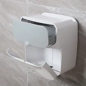 दीवार पर चढ़कर शौचालय हाथ पेपर मशीन के साथ तौलिया धारक ऊतक बॉक्स भंडारण