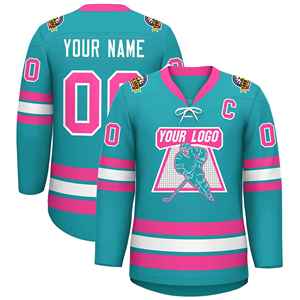 Seragam Tim Jersey Hoki Es Pria Kustom Grosir dengan Kustomisasi Sublimasi 100% Poliester Buatan Cina - Product Image 1