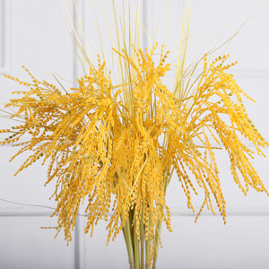 <b>Artificial</b> Rice Stalks Yellow H86cm Realistic Decorative Plant For Thanksgiving - Product Image 1