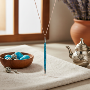 Pendentif tendance en argent sterling 925, artisanal turc, pierre Turquoise, de haute qualité, nouveauté, vente en gros - Product Image 3