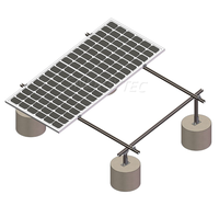 Système de support de montage de panneaux solaires industriels avec base en bloc de béton en acier galvanisé, installation facile