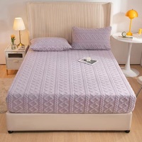 Ensembles de drap-housse de lit doux et respirant en peluche king size protecteur couvre-matelas d'hiver vente en gros