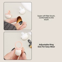 Brosse de nettoyage des ongles en nylon en forme de mini-anneau ZHI JIA, directement de l'usine, outil portable pour le nettoyage des ongles, usage professionnel