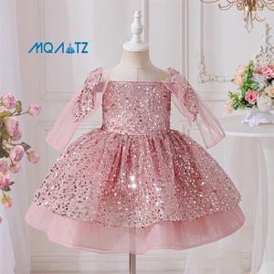 <span class=keywords><strong>Robe</strong></span> de bébé à paillettes MQATZ, design inspiré de la royauté, princesse pour les filles, fêtes d'anniversaire, célébration festive, L6080 - Product Image 4