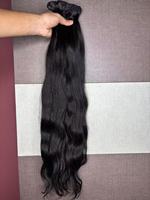 Extensiones de Cabello Natural de 40 Pulgadas, Cabello Indio Natural, Cabello Vietnamita Natural Sin Procesar, Cabello Birmano Rizado con Puntas en K