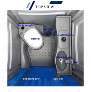 Cabine de toilettes portable en plastique HDPE, <span class=keywords><strong>WC</strong></span> <span class=keywords><strong>chimique</strong></span> mobile d'extérieur, unité de camping préfabriquée modulaire à vendre - Product Image 4