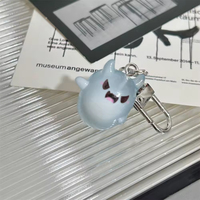 Porte-clés fantôme lumineux en résine 3D, pendentif veilleuse d'Halloween pour sacs, clés et breloques de téléphone, porte-clés de voiture (idée cadeau amusante)