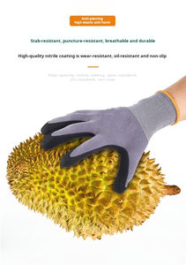 T9 <strong>Nitrile</strong>-Coated Grip Protective <strong>Gloves</strong> Breathable and Wear-Resistant Chinese Roses Design for Family Gardening and Work - Product Image 3
