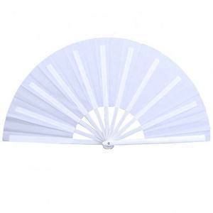 Bamboo Rave <b>Large</b> Custom Printed Folding 13INCH Hand <b>Fan</b> With Logo - Product Image 3