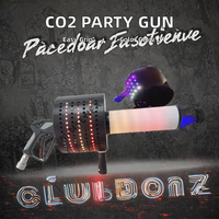Pistola de CO2 WEDOSTAGE con Control Manual LED, Alcance de Pulverización de 6-8 Metros, Batería AAA, Cañón de Confeti Multicolor para Fiestas y Eventos