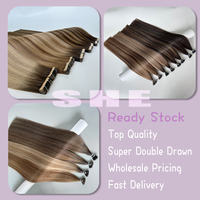 Livraison rapide 50g quantité minimale de commande Cool Tone Balayage Moka Brown Blending Color Extensions de cheveux humains avec Ktips Flat Tip Prebonded SDD