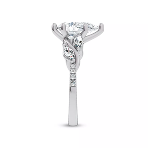 Anillo de Compromiso y Boda con Diamante de Laboratorio Corte Pera, Moderno, Oro Sólido de 10K, Personalizado de 1-5 Quilates, Color D-F, Regalo para Fiesta, Certificado IGI - Product Image 3