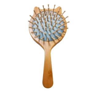 Coussin d'air en forme de <span class=keywords><strong>chat</strong></span> Massage en bambou peigne en bois antistatique couleur naturelle écologique dents douces brosse à cheveux - Product Image 4