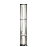 Lampe sur pied en verre fumé avec structure métallique, lumière verticale pour salon, chambre, villa, décoration intérieure
