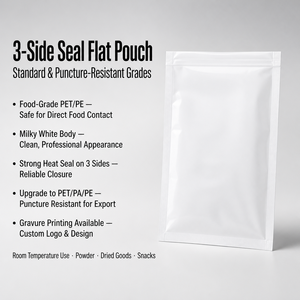 Sachet scellé sur trois côtés, semi-<span class=keywords><strong>opaque</strong></span>, de qualité alimentaire, sans fond autoportant, pour utilisation à température ambiante, utilisé pour la portionnement - Product Image 2