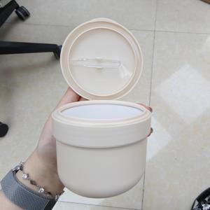 Masque <span class=keywords><strong>pour</strong></span> les yeux en plastique <span class=keywords><strong>pour</strong></span> le soin des cheveux Pot en coton démaquillant avec cuillère <span class=keywords><strong>Pince</strong></span> à cheveux Couleur beige personnalisée Pot cosmétique à capuchon supérieur - Product Image 2