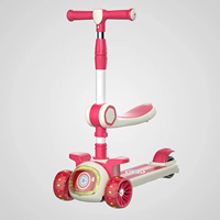 Trottinette d'apprentissage pour tout-petits, design assis ou debout, roues PU résistantes à l'usure, guidon réglable, jouet pour enfants