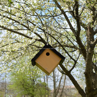 Suspendu Durable Nouveau Type De Mode Pet En Plein Air En Bois Maison D'oiseau Bon Prix pour Qualité Bois Nichoir