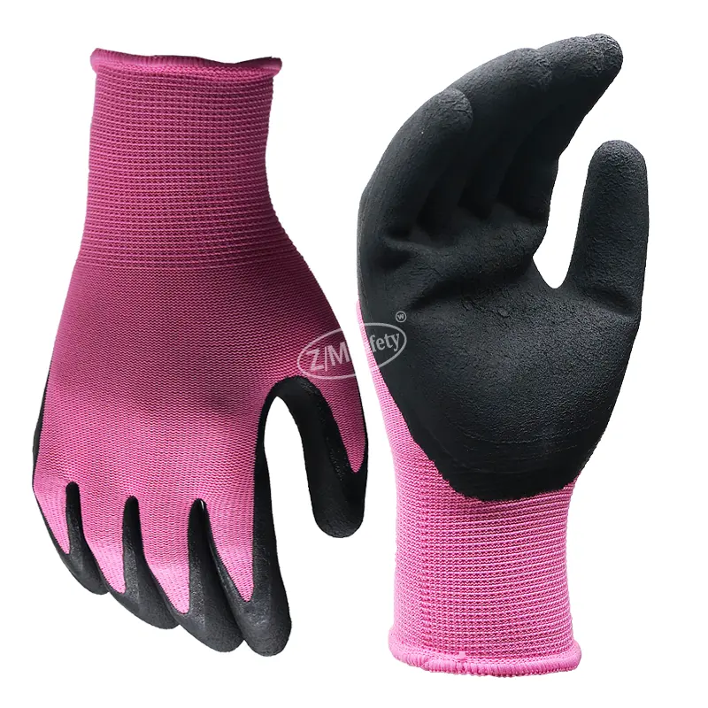 Industrial Safety Rubber Hand Anti Slip Grip Heavy Duty Latex Coated Safety Working Gloves