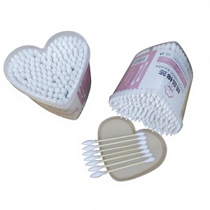 <span class=keywords><strong>San</strong></span> Jia Le Set da 150 bastoncini di cotone a doppia <span class=keywords><strong>punta</strong></span>, a forma di cuore, monouso, confezionati singolarmente, per la pulizia del trucco e delle orecchie - Product Image 1