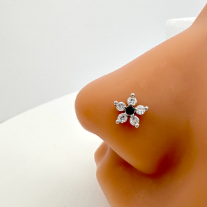 Piercing de Nariz al por Mayor para Mujer, de Cobre con Circonita Cúbica, Barra de Acero Inoxidable de 20G en Forma de L, Joyería para Piercing de Nariz - Product Image 6