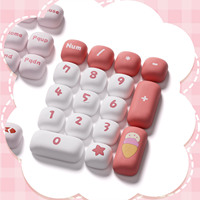 AKKO POCO Pig Co-branded Mechanical Keyboard Keycaps & Mouse Pad Large Table Mat Girls' Cute Cartoon Office Desk Set