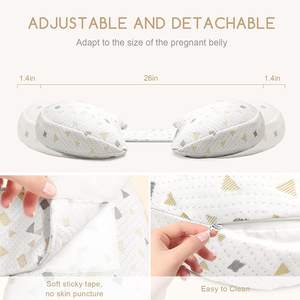 Almohada de embarazo personalizada de gran venta, almohada de maternidad suave para la piel, almohada de embarazo con soporte lumbar - Product Image 6