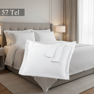 Funda de Almohada de Lujo Serie Icarus, 57 Hilos, Algodón Suave y Poliéster, Tejido Liso, Rectangular, para Hotel, Hogar u Hospital - Product Image 3