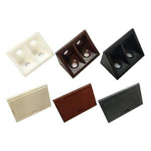 Support d'angle 90° en plastique GM pour armoire, fixation murale, durable, moulé par injection, design moderne et simple - Product Image 1