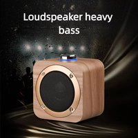 Haut-parleurs Bluetooth mini portables sans fil rechargeables en bois personnalisés avec son musical 5W 1200mAh pour cadeaux promotionnels d'entreprise