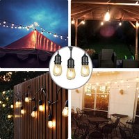 Guirlandes lumineuses de jardin et de terrasse très vendues, chaînes de lampes LED décoratives rétro pour l'extérieur