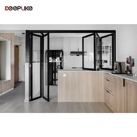 Estilo personalizado de aluminio Vertical Bi ventana plegable Push up Fold up Windows plegable